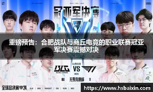 重磅预告：合肥战队与商丘电竞的职业联赛冠亚军决赛震撼对决